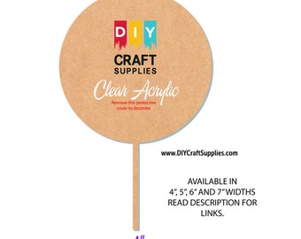 Clear Acrylic Circle Cake Topper Blanks: DIY Crafting