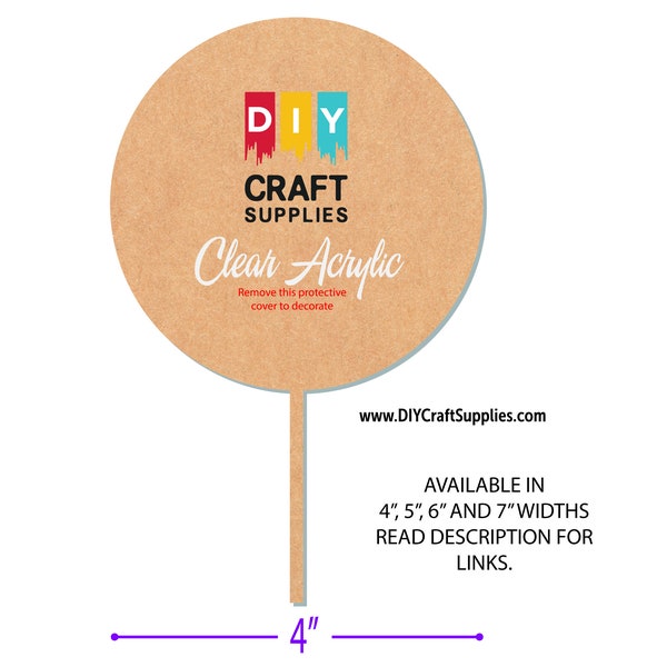 Clear Acrylic Circle Cake Topper Blanks: DIY Crafting