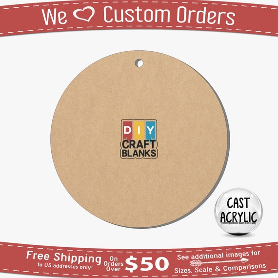 Clear Acrylic Circle Blank: DIY Craft Shape, Keychain Ornament (3mm)