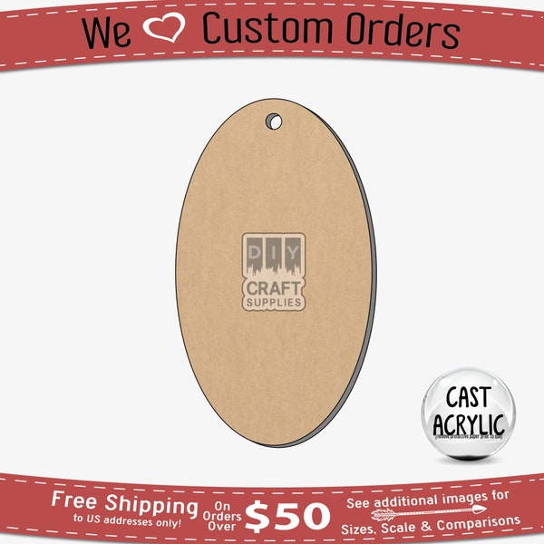 Oval Acrylic Blank for Key Chain and Crafting