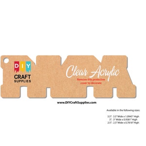 Pacote de Papa Acrílico em Branco para Chaveiros
