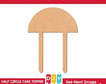 Clear Acrylic Half Circle Cake Topper Blank: DIY Crafting