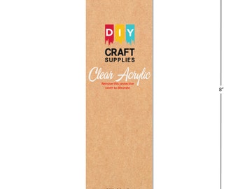 Clear Acrylic Bookmark Blanks: DIY Craft Shapes (2.5" x 8")