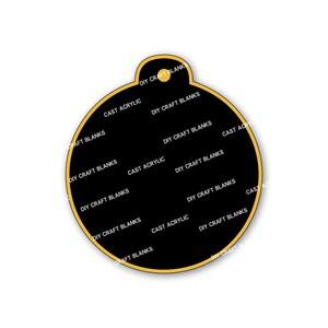 Christmas Ornament, Clear Cast Acrylic Ornament Blank with Optional UV-DTF Decal | DIY Craft Blanks image 7