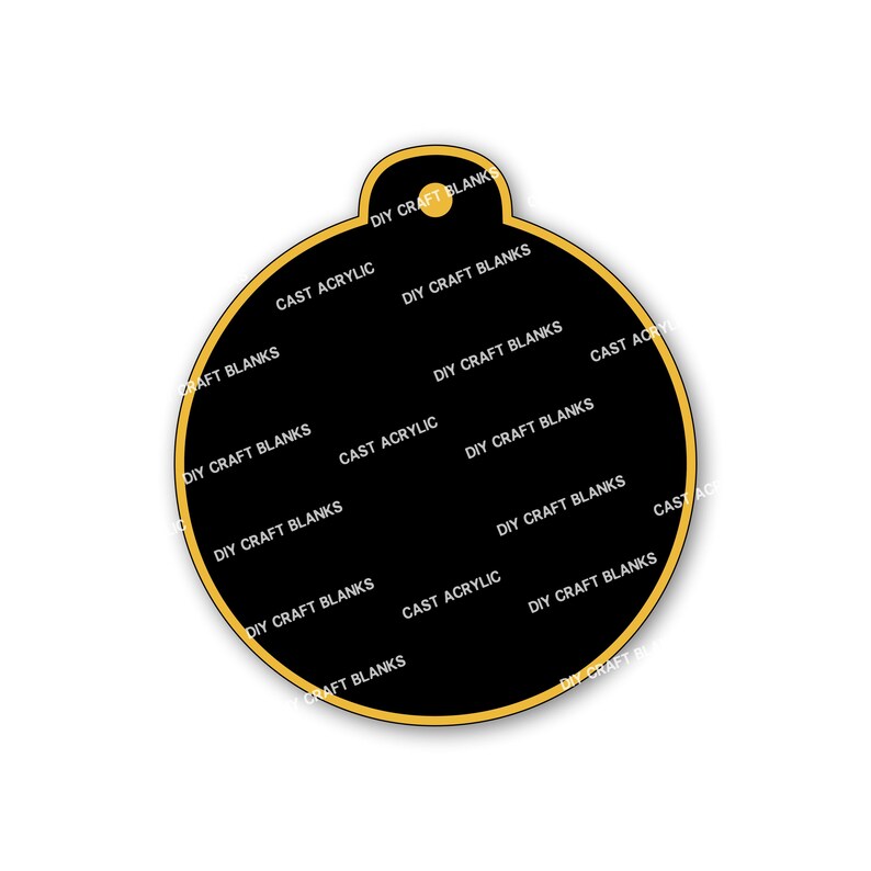 Christmas Ornament, Clear Cast Acrylic Ornament Blank with Optional UV-DTF Decal | DIY Craft Blanks image 7