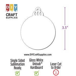 3,5" sublimatie ornament hardboard blanco, ornament sublimatie blanco, sublimatie ambachtelijke blanco, ornament ambachtelijke blanco