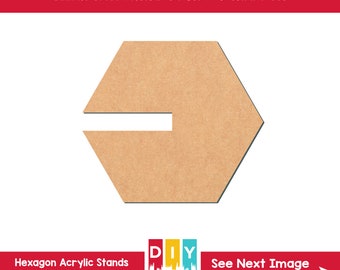 Clear Hexagon Acrylic Sign Stands: 3mm Plexiglass Base