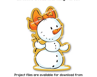 Snowgirl Acrylic Keychain Blank: DIY Craft Supplies