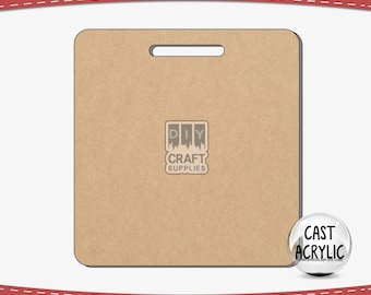 Klar akryl badge Buddy Blank: DIY-pysselmaterial