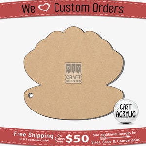 Acrylic Clam with Pearl Blank: DIY Keychain, Badge Reel, Phone Grip