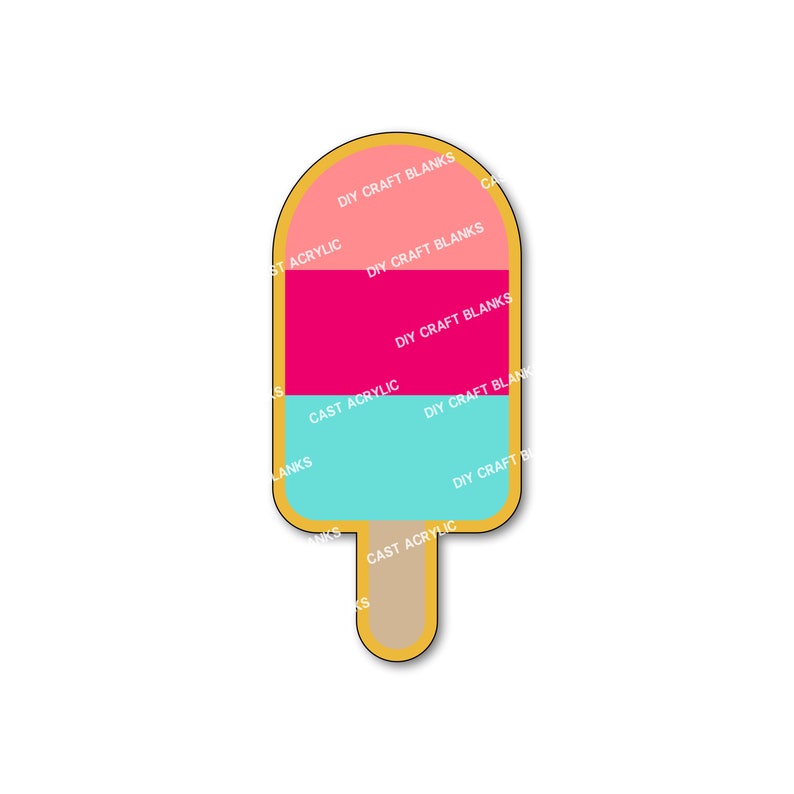 Popsicles Decal Popsicle Acrylic Craft Blank, Optional UV-DTF Decal - Etsy