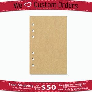 Planner Cover (Set of 2) A6 Size, CAST Acrylic Planner Cover, Acrylic Planner Cover, Sublimation Planner Cover