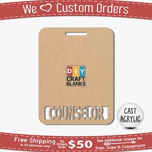 Badge Buddy for Counselors, Counselors, Badge Buddy, Horizontal Badge Buddy, Large Badge Buddy