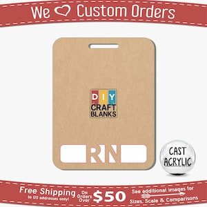 Badge Buddy for Registered Nurse, RN, Nurse, Badge Buddy, Horizontal Badge Buddy, Large Badge Buddy