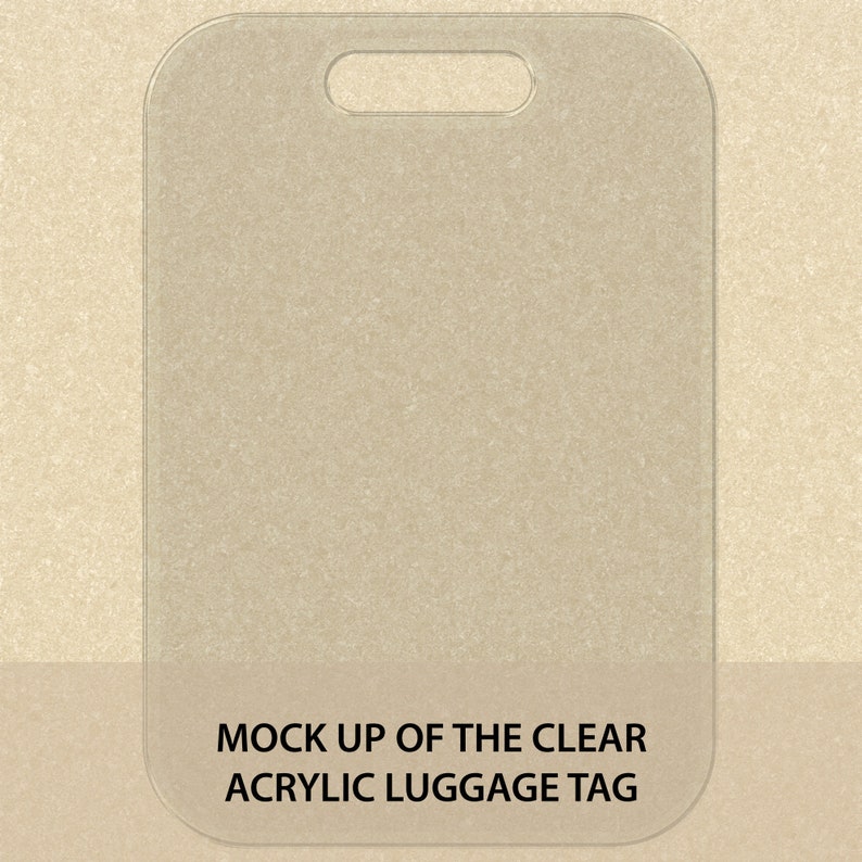 5 CLEAR Acrylic LUGGAGE Tag Craft Blanks Laser Cut Acrylic Etsy