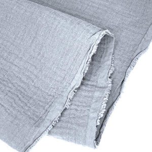 Deadstock Fabric - Light Grey Organic Cotton Double Gauze (sold in 1/2 meter increments)