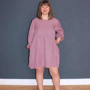 Deadstock Fabric - Mauve Tencel Twill, Enzyme Washed, 2 meter roll end
