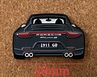 Porsche 911 Carrera schwarz Frankreich Pin Badge