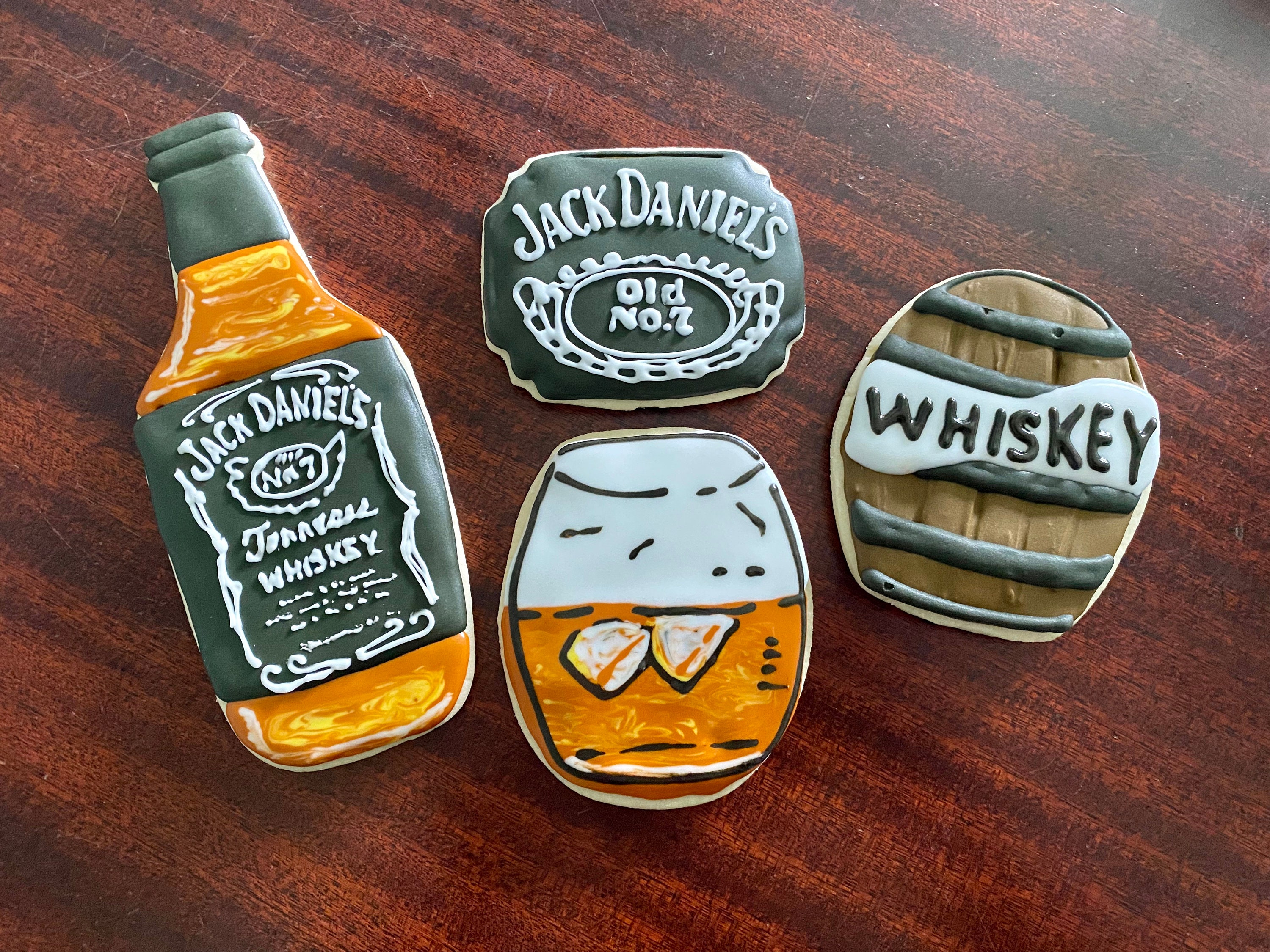 Jack Daniels decorated sugar cookies Etsy