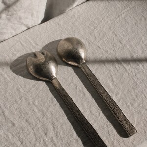 Contemporary Textured Aluminum Serving Spoon & Spork image 8