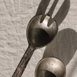 Contemporary Textured Aluminum Serving Spoon & Spork image 10