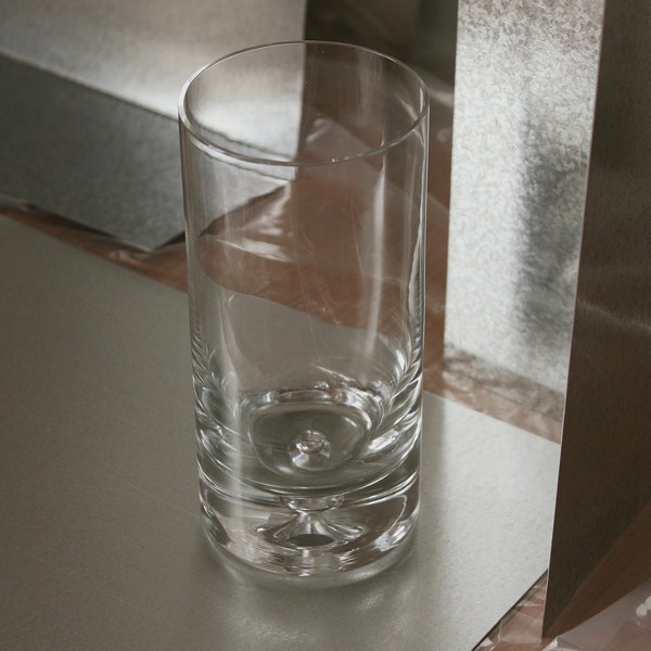 Clear Glass Bubble Bottom Vase