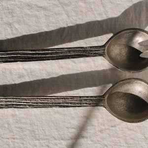 Contemporary Textured Aluminum Serving Spoon & Spork image 4