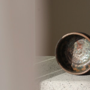 Vintage Raku Fired Ceramic Bowl