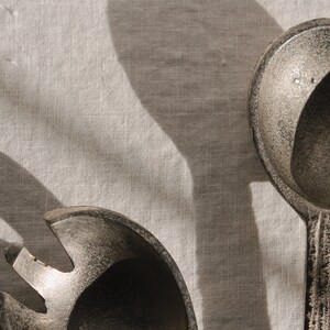 Contemporary Textured Aluminum Serving Spoon & Spork image 7