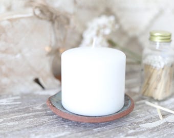 Spa Soap Dish / Candle Holder Ceramic Handmade Pottery Spa Soap Dish -  Rustic Farmhouse Tea Bag Jewelry Snack Dish - Bed and Bath Decor