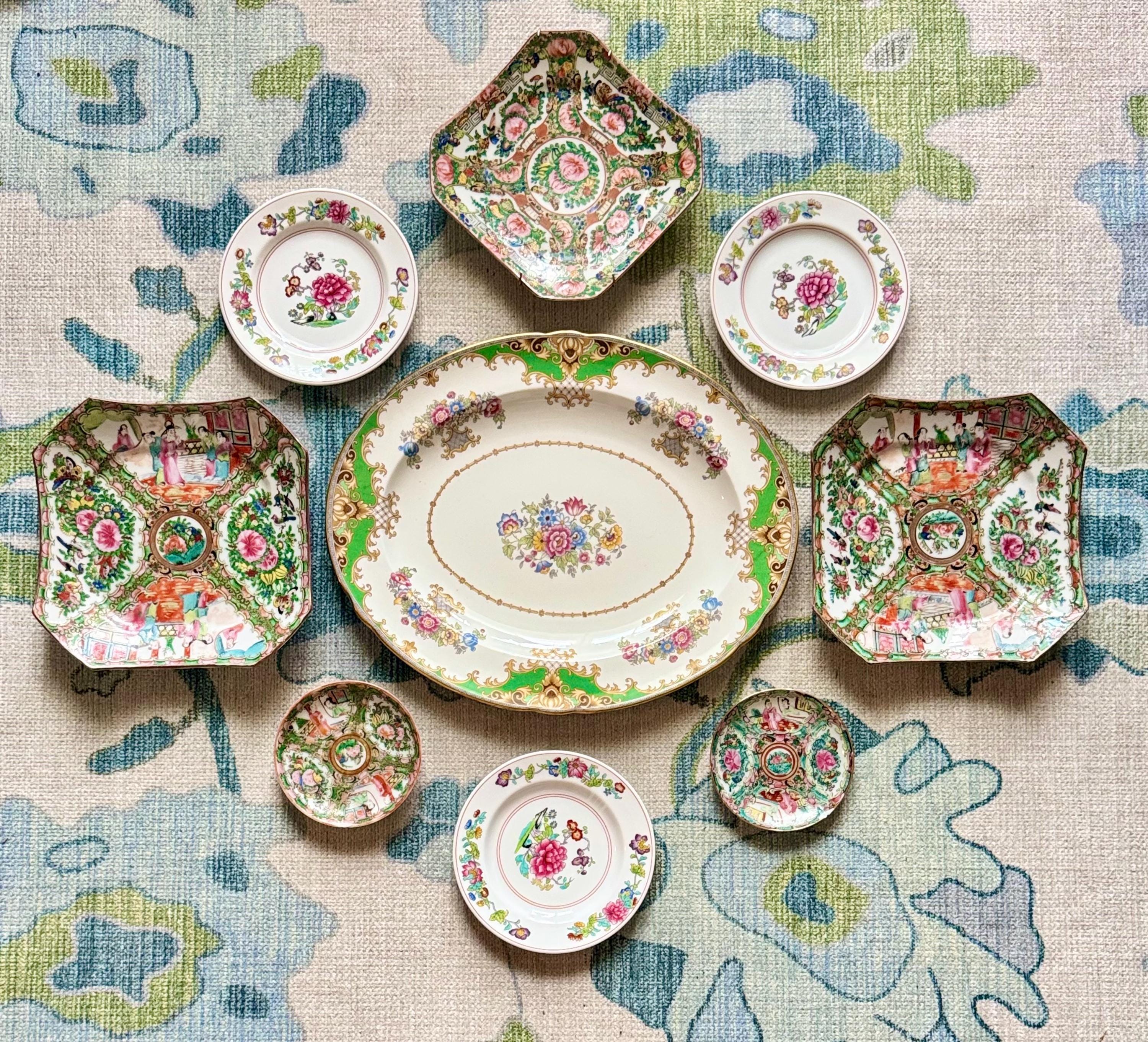 Bespoke Mixed Rose Medallion Plate Wall