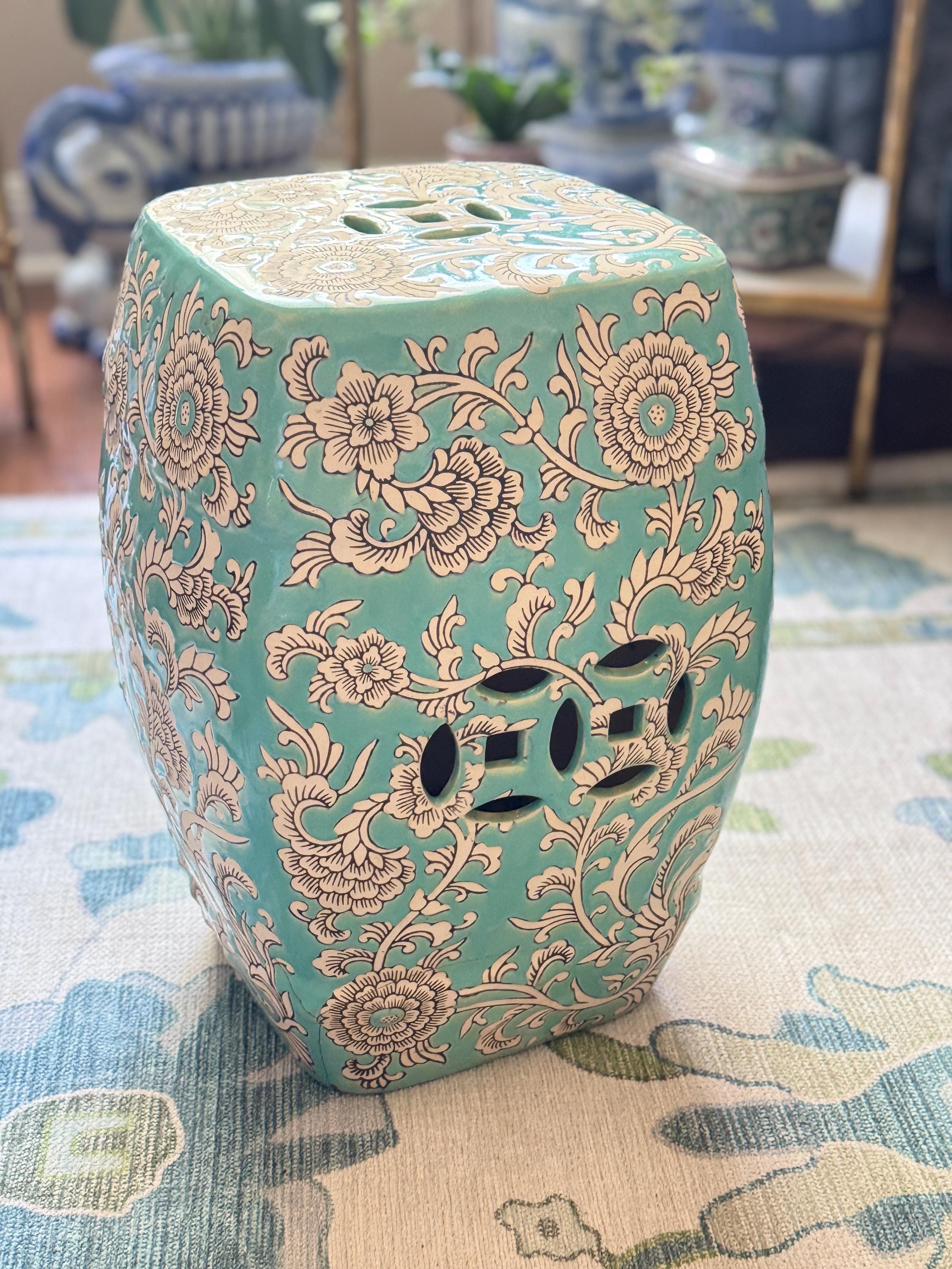 Decorative Stool Ceramic Stool Outdoor Blue And White Garden Stool