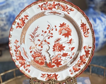 Copeland Indian Tree in Orange Dinner Plates- 6 available