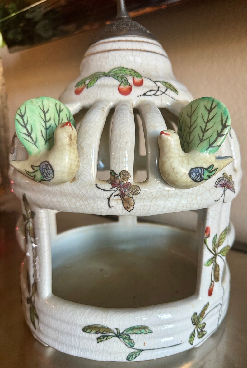 Chinese Ceramic Bird Cagebeautiful for a Succulent Etsy