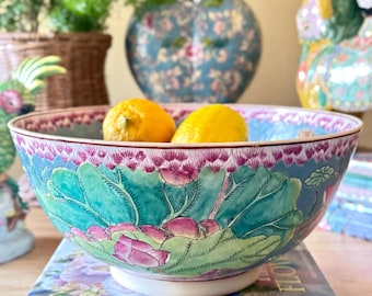 Lotus or Tobacco Leaf Large Bowl