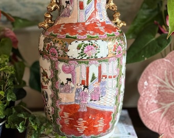 Large 14" Rose Medallion Vase