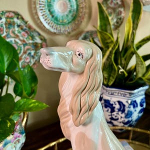 Vintage Lladro 11” Afghan Hound Dog