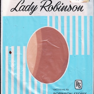Size 9 1/2 - 33 Super pair of VINTAGE NYLON STOCKINGS - Lady Robinson - N I C E