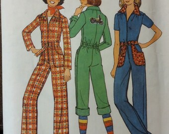 Vintage 1976 Simplicity Sewing Pattern 7642 Size 7/8 Yng Jr/Teen Jumpsuits