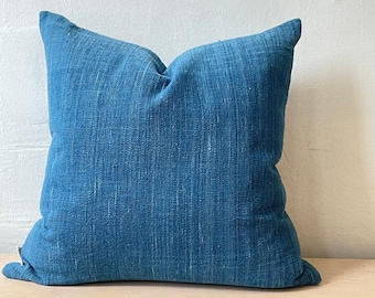 Decorative pillow, throw Pillow, Indigo dye, organic cotton, coyuchi cotton, texture, nursery, ethically made