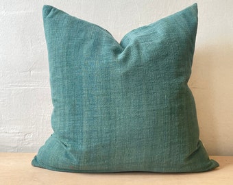 Decorative pillow, Throw pillow, organic cotton, Indigo dye, natural dyes, ethically made, organic design