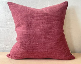 Decorative pillow, throw pillow, organic cotton, dusty pink, brown cotton, nursery, kids room, ethically made