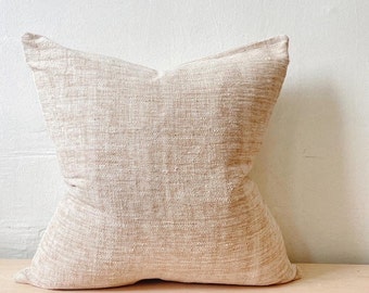 Decorative pillow, Throw pillow, organic cotton, handwoven pillow, neutral pillow, coyuchi cotton, brown cotton, mexico