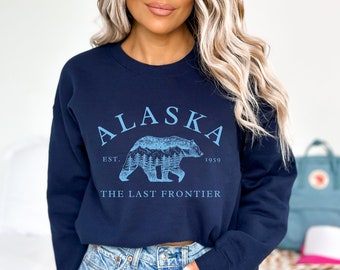 Vintage Polar Bear Alaska Sweatshirt Alaska Girls Trip Alaska Cruise Sweatshirt Girls Trip Shirts Bear Sweatshirt Alaska Shirt Alaska Gifts