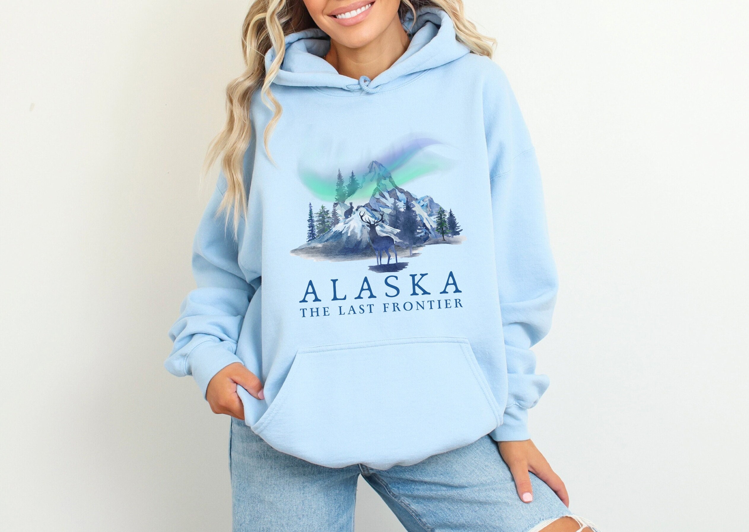 Vintage Dark Green Alaska Pullover Crew Neck Sweatshirt Longsleeve Casual  Vacation Destination Adult Unisex 2X Size XXL Damaged -  Canada