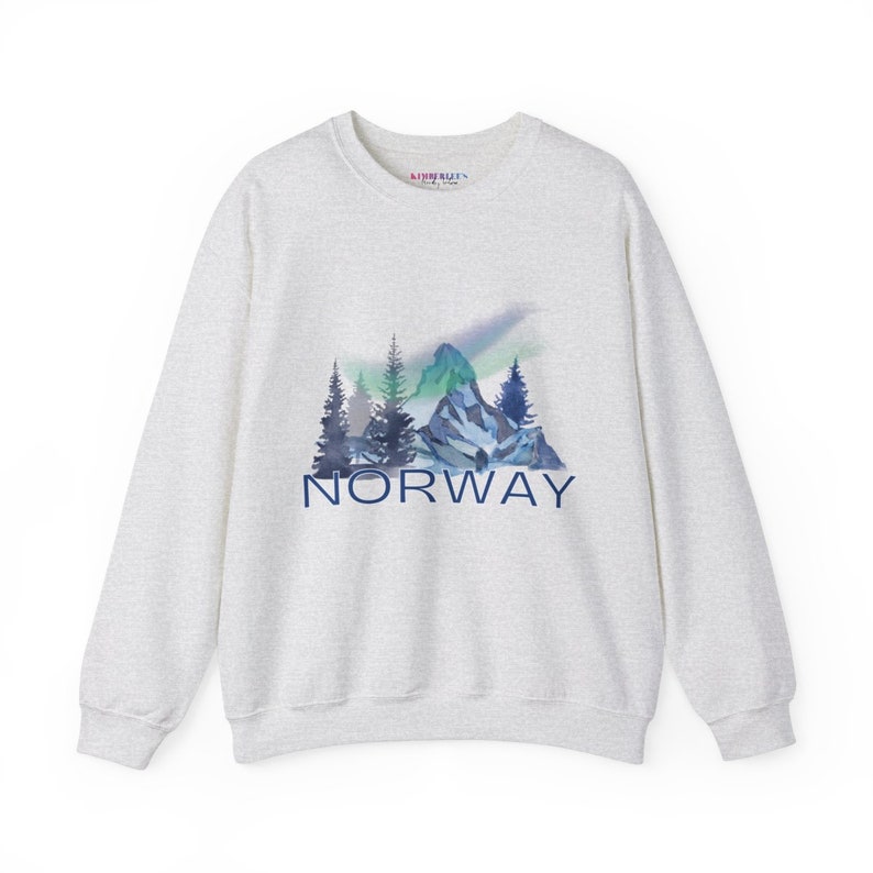 Scandinavian Norway Sweatshirt Northern Lights Norwegian Clothing ...