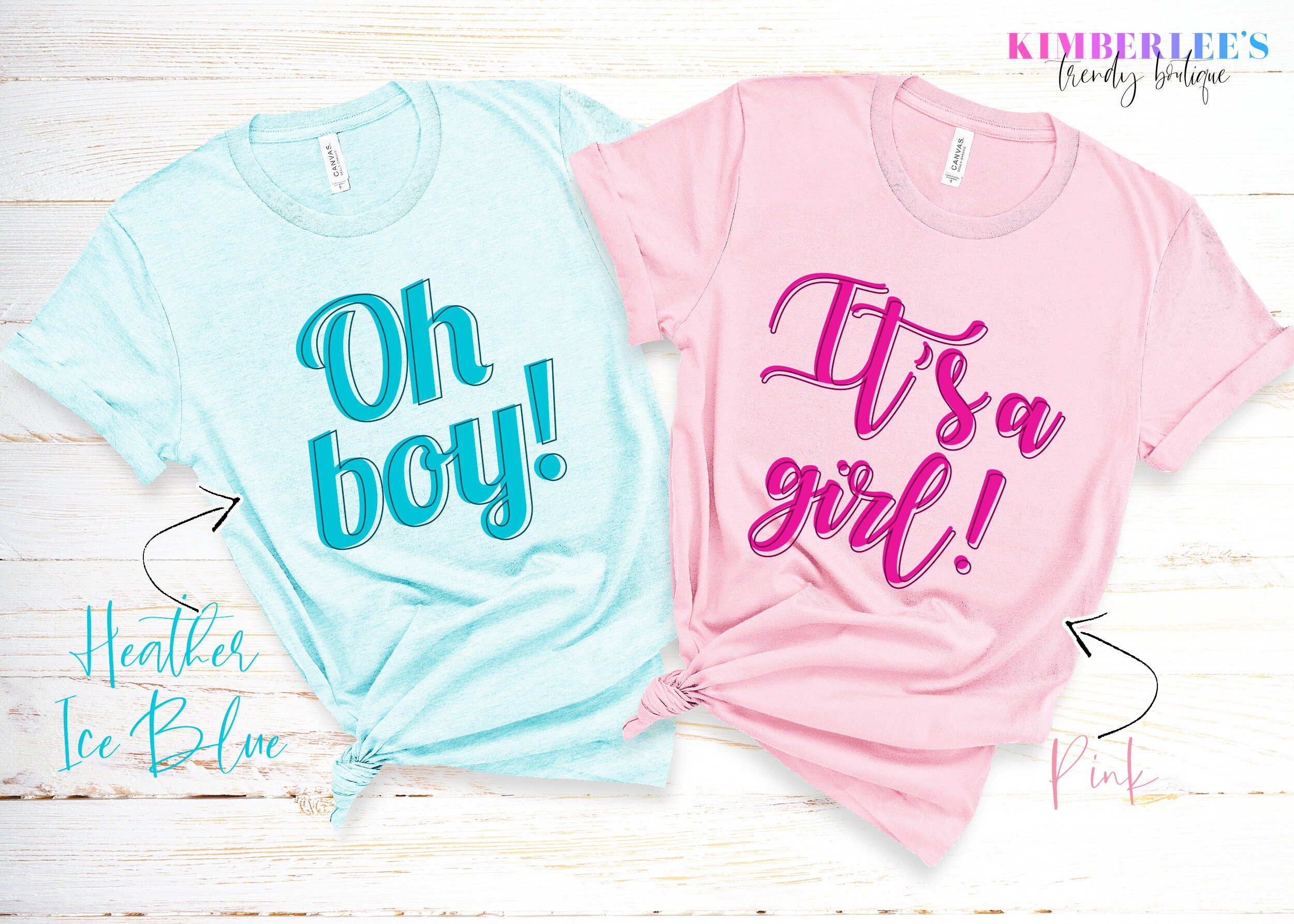 It's A Girl and Oh Boy Shirts Its A Girl Girl Baby Etsy