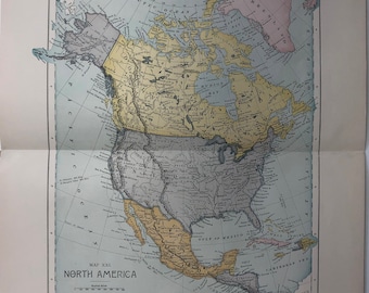 Original 1885 map of North America