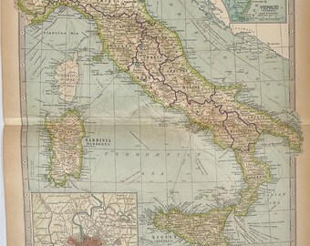 No. 6227 Original map of Italy 1911