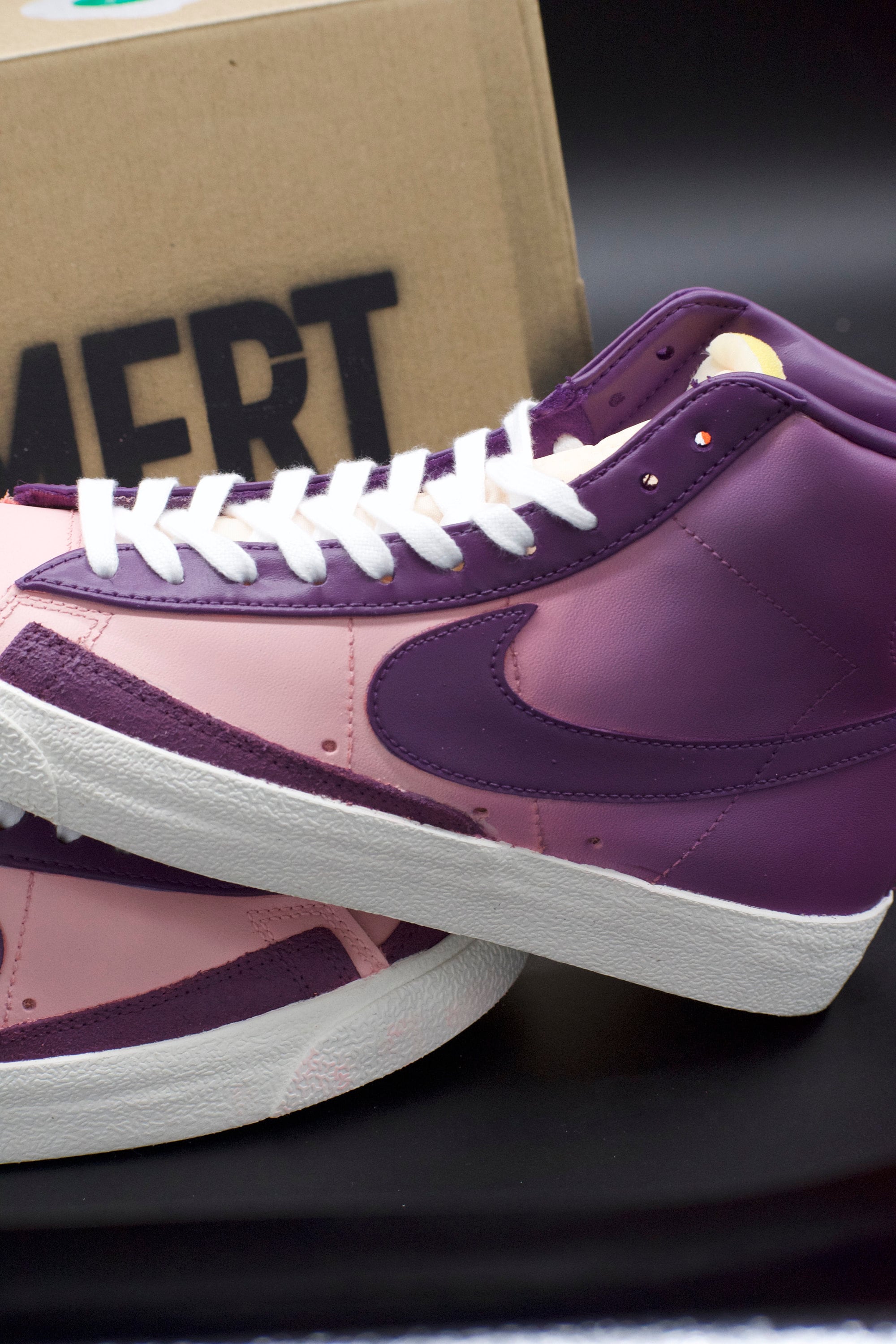 blush color nike shoes